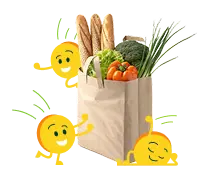 бумажный пакет с продуктами